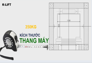 Kích thước thang máy gia đình 350kg